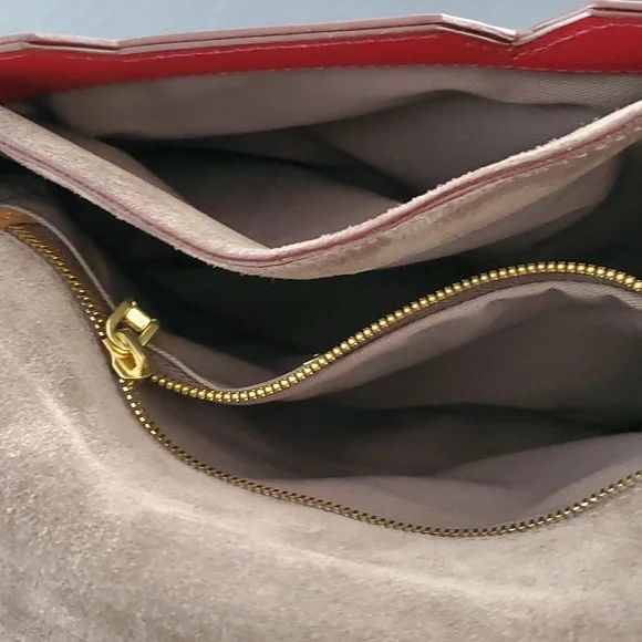 J. Crew Claremont Leather Crossbody bag in Desert Red